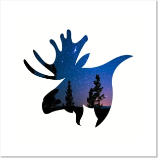 moose lover,moose gift animal moose nature in alaska elk Posters and Art